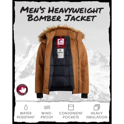 Canada Weather Gear Heavyweight Bomber Jacket In Brown