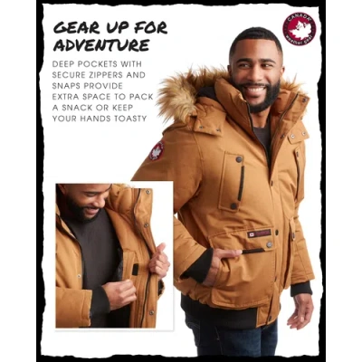 Canada Weather Gear Heavyweight Bomber Jacket In Brown