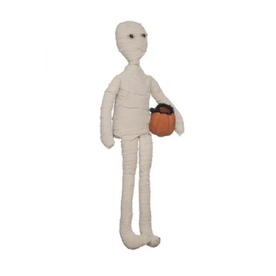 Transpac Mumford The Mummy Greeter Decorative Figurine Halloween Decor In White