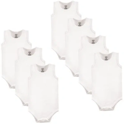 Luvable Friends Cotton Sleeveless Bodysuits In White