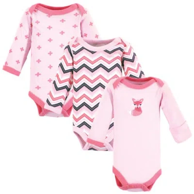 Luvable Friends Preemie Long Sleeve Bodysuits 3pk Foxy In Multi