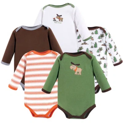 Luvable Friends Cotton Long-sleeve Bodysuits In Multi