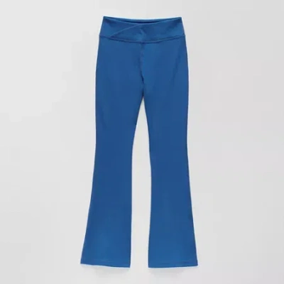 Xersion Rib Little Girls Quick Dry High Rise Flare Regular Fit Pull-on Pant In Blue