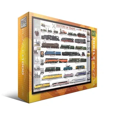 Eurographics Inc History Of Trains: 1000 Pcs In Transparent
