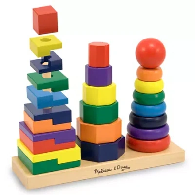 Melissa & Doug Geometric Stacking Toy Interactive Toy In Multi