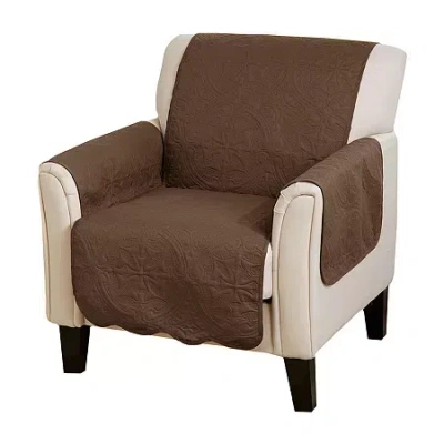 Linery Medallion Chair Protector In Brown
