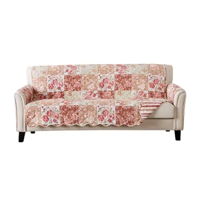 Linery Floral Sofa Protector In Pink