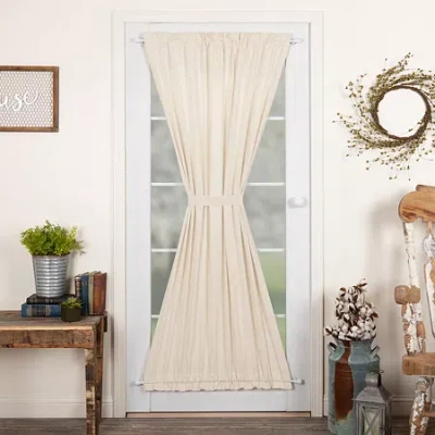 Vhc Brands Simple Life Light-filtering Rod Pocket Single Door Panel Curtain In White