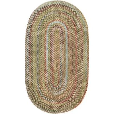 Capel Inc. Capel American Traditions Braided Wool Indoor Oval Area Rug In Yellow