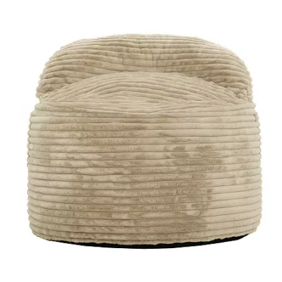 Sealy Teddy 2-in-1 Memory Foam Bean Bag Chair In Sand