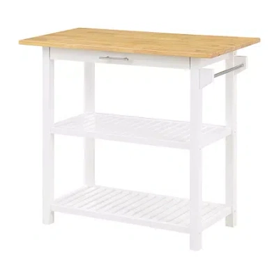 Asstd National Brand Designs2go Wood-top Kitchen Island In White
