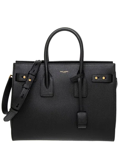 Saint Laurent Sac De Jour Leather Tote In Black