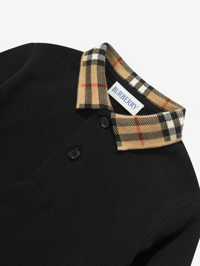 Burberry Baby Boys Mini Johane Long Sleeve Polo Shirt In Black