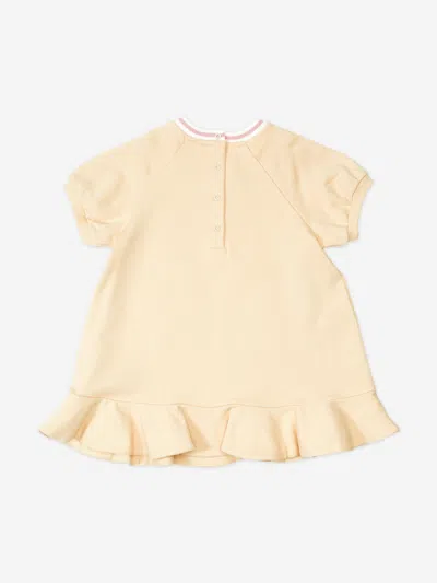 Fendi Baby Girls Slogan Sweater Dress In Yellow