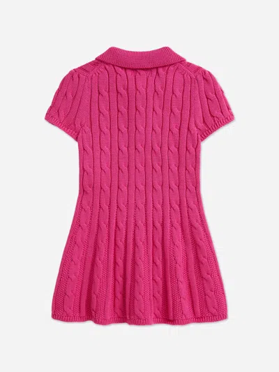 Ralph Lauren Baby Girls Classic Cable Day Dress In Pink