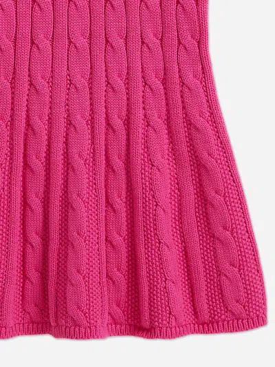 Ralph Lauren Baby Girls Classic Cable Day Dress In Pink
