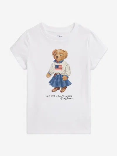 Ralph Lauren Girls Polo Bear T-shirt In White