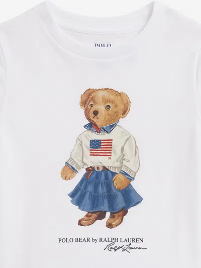Ralph Lauren Girls Polo Bear T-shirt In White