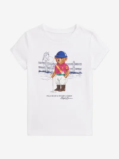Ralph Lauren Girls Polo Bear T-shirt In White