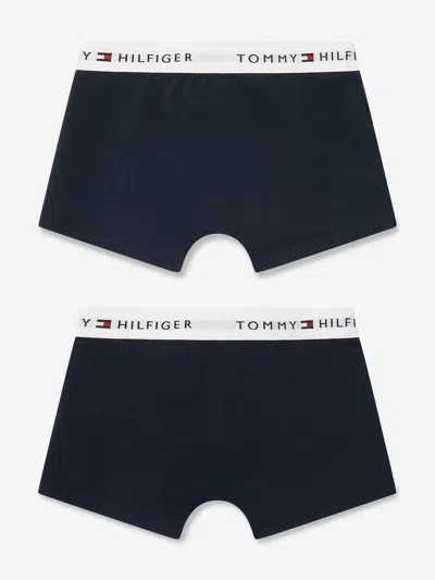 Tommy Hilfiger Boys 2 Pack Boxer Shorts Set In Blue
