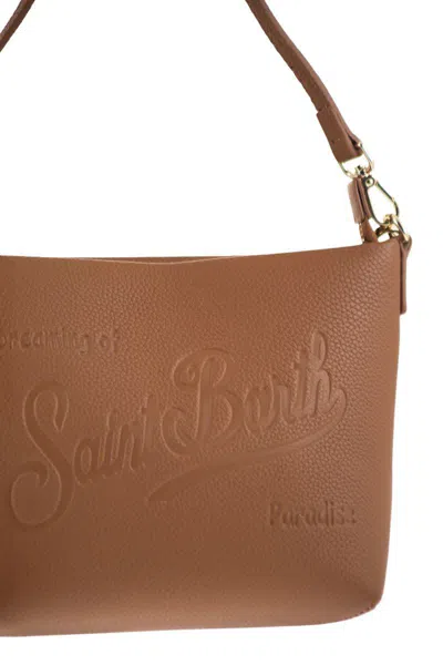 Mc2 Saint Barth Aline - Hammered Leather Bag In Brown