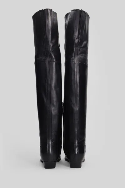 Julie Dee Low Heels Boots In Black