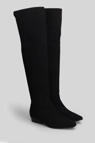 Julie Dee Low Heels Boots In Black