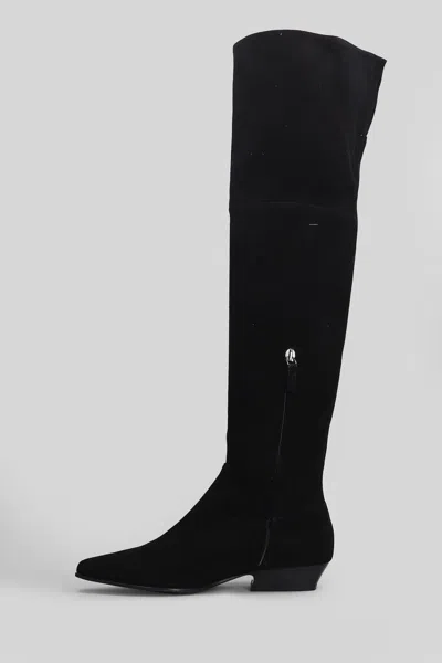 Julie Dee Low Heels Boots In Black