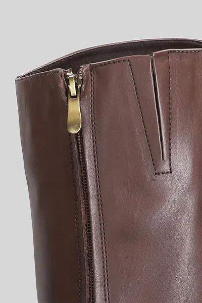 Metisse Side-zip Knee-boots In Brown