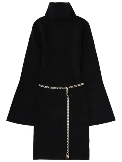 Michael Kors Knitted Mini Dress In Black