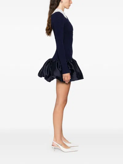 Self-portrait Mini Dress In Blue