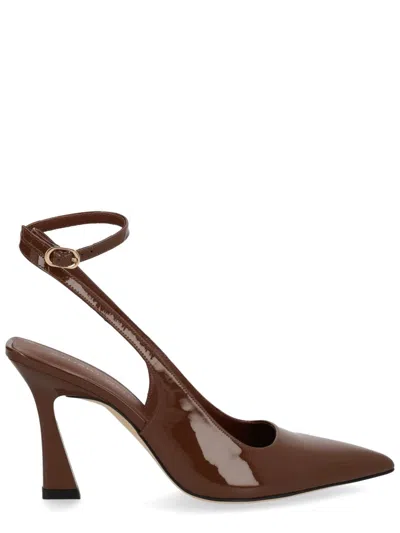 Stuart Weitzman Scarpa Vinnie 85 Strap Pump In Brown