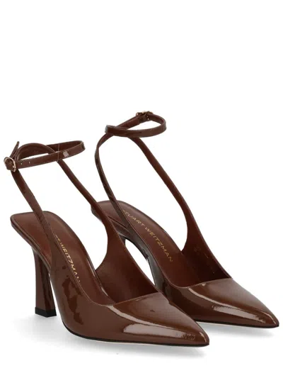 Stuart Weitzman Scarpa Vinnie 85 Strap Pump In Brown