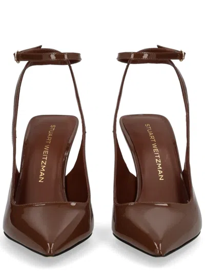Stuart Weitzman Scarpa Vinnie 85 Strap Pump In Brown