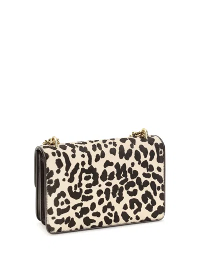 Valentino Animalier Pony Effect Shoulder Bag In Black
