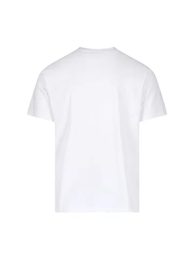 Golden Goose White T-shirt With Round Neck And One Star Logo Print On The Front In Cotton Man