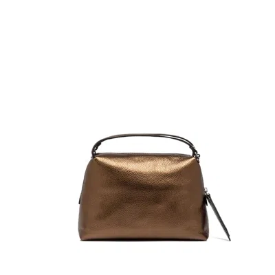 Gianni Chiarini Alifa Metallic Mini Tote Bag In Brown
