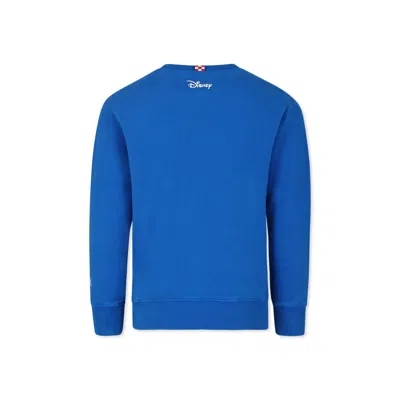 Mc2 Saint Barth Light Blue Sweatshirt For Boy With Mickey Mouse In Blue