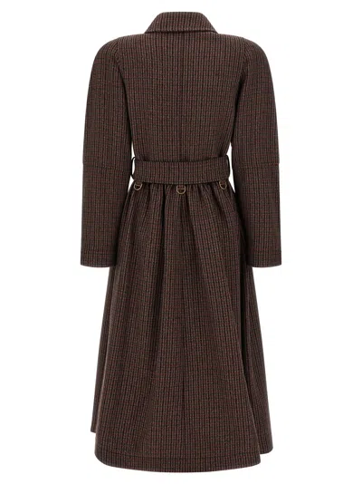 Chloé Double-breasted Coat In Brown
