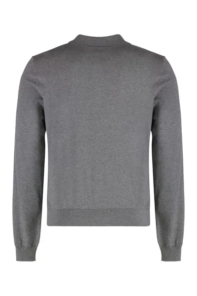 Celine Polo Style Shirt In Thin Cotton In Gray