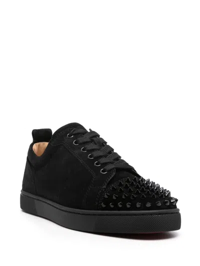 Christian Louboutin Men Louis Junior Spikes Borchie Punta Sneaker In Animal Print