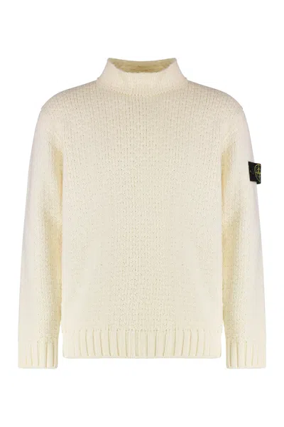 Stone Island Cotton Sweater In Yellow