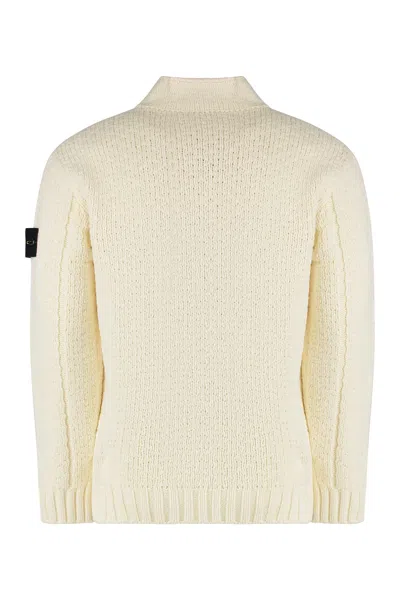 Stone Island Cotton Sweater In Yellow