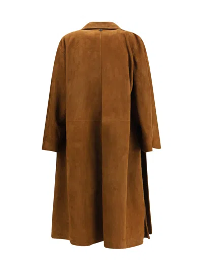 The Row Serenis Coat In Brown