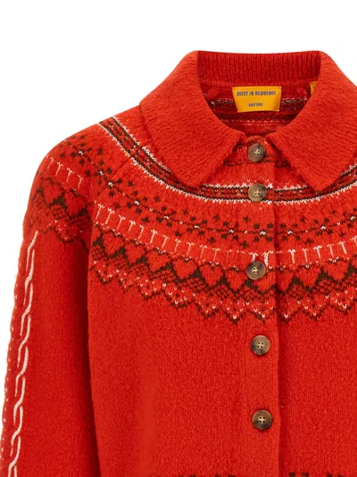 Guest In Residence Cloud Chalet Cardigan In Red