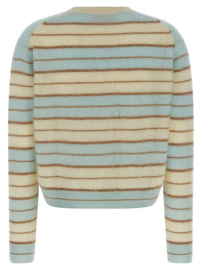 Guest In Residence Grizzly Stripe Crew Sweater In Multi