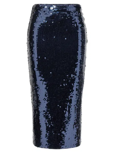 Rotate Birger Christensen Sequin Pencil Skirt In Blue