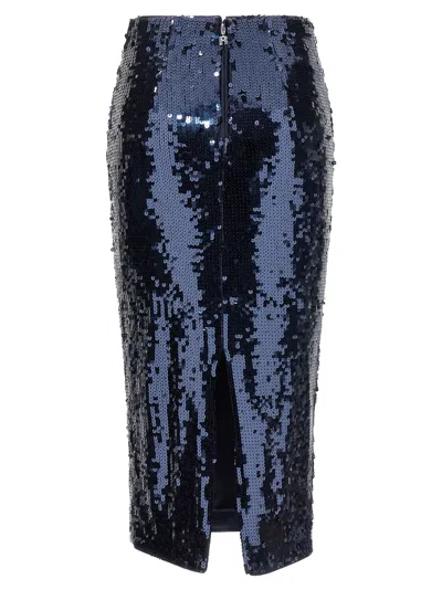 Rotate Birger Christensen Sequin Pencil Skirt In Blue