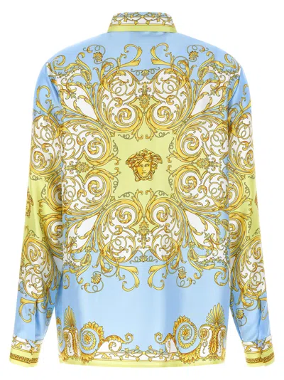 Versace Twill Shirt In Blue