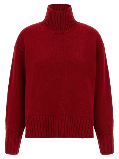 Guest In Residence Cozy Turtleneck Sweater In Red